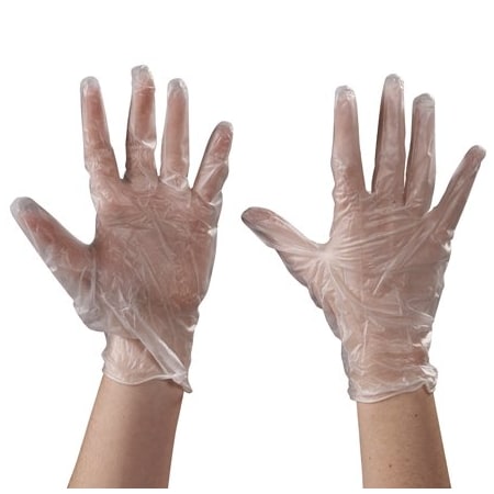 Bsc Preferred 15392, Disposable Gloves, 5 mil Palm, Vinyl, Powder-Free, M, 100 PK, Clear BUY03998730